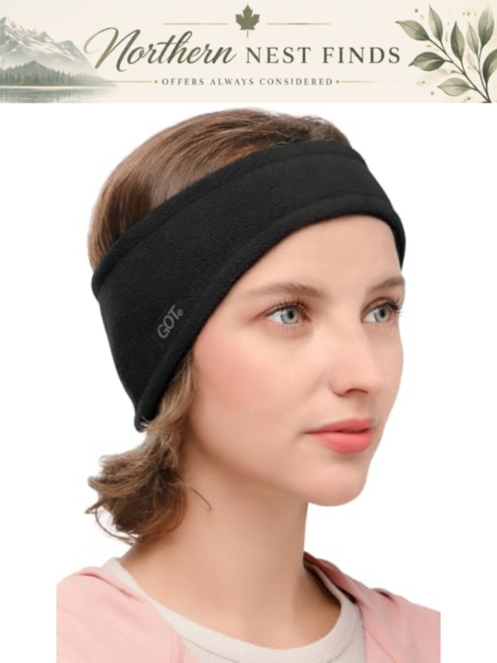 Fleece Ear Warmer Headband for Women Running Ski Winter Ear Muffs Covers